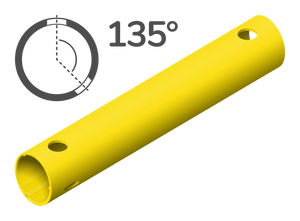 Tube 35 cm 135° (3 trous de vis)